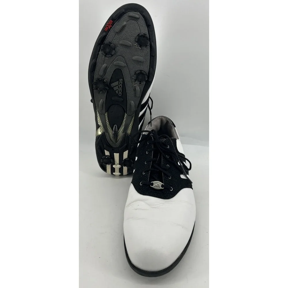 Adidas‎ MC Z-Traxion Golf Shoes White With Black Stripes Men's 11.5